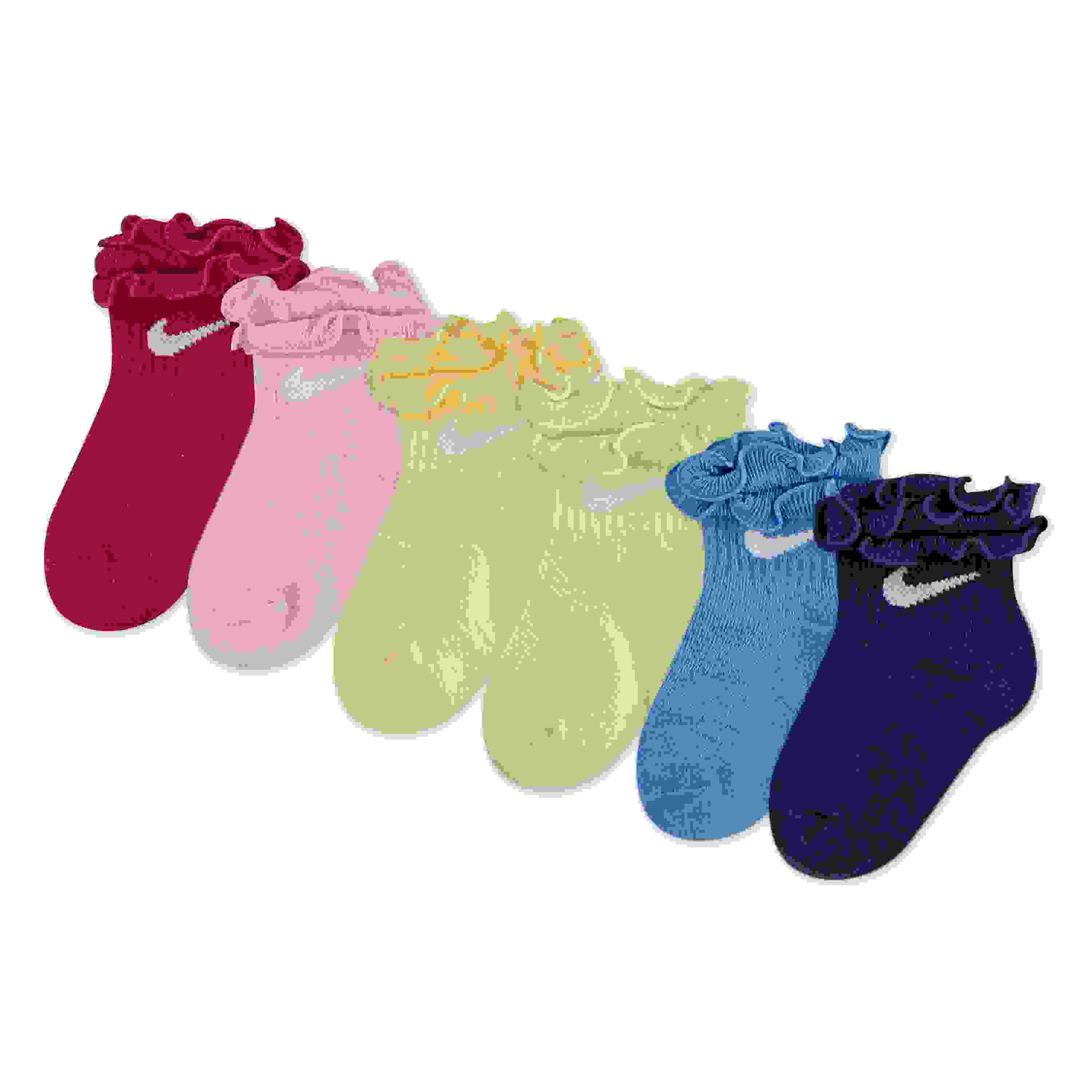 Nike Ruffle 6-Pack Toddler Kids' Socks
